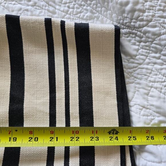 J Crew Striped Pencil Midi Skirt Size 2 Cream Black Cotton Minimalist Career - Picture 6 of 6